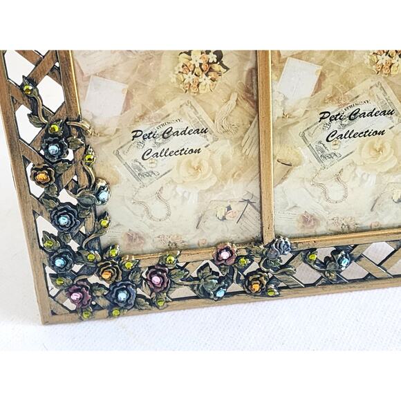 PICTURE FRAME-Vintage Matson Peti Cadeau Collection-Metal-Double (unmarked) - Picture 11 of 15